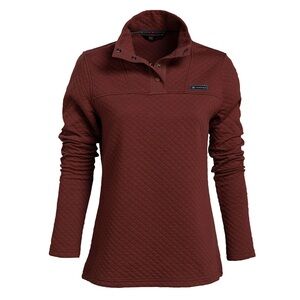 Vortex Optics Women’s Port Arctic Burgundy 1/4 Snap Quilted Pullover Size Medium